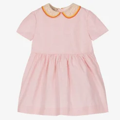 Gucci Baby Girls Pink Cotton Dress Outlet