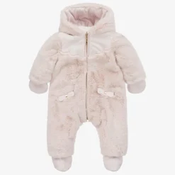 Tartine et Chocolat Baby Girls Pink Reversible Snowsuit Hot