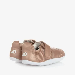 Bobux Baby Girls Rose Gold Leather First Walkers Clearance