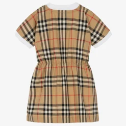 Burberry Baby Girls White Vintage Check Dress Hot