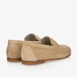 Childrens Classics Beige Suede Shoes Hot