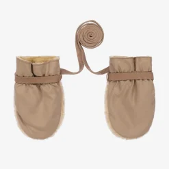 Donsje Beige Teddy Fleece Mittens Best
