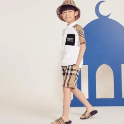 Burberry Beige Vintage Check Sliders Outlet