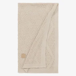 Jamiks Beige Viscose Knit Baby Blanket (100cm) Discount