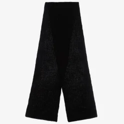 Jamiks Black Wool & Viscose Knitted Scarf (190cm) Online
