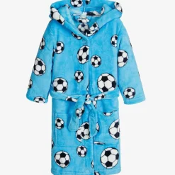 Playshoes Blue Football Fleece Dressing Gown Clearance