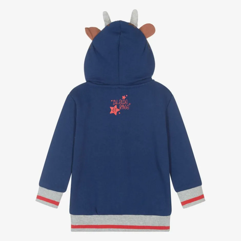 Blade amp; Rose Blue Hamish Highland Cow Zip-Up Top Discount