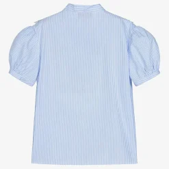 Gucci Blue Stripe Cotton Blouse Hot
