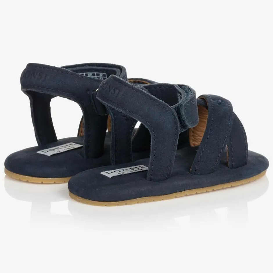Donsje Blue Suede Baby Sandals Best