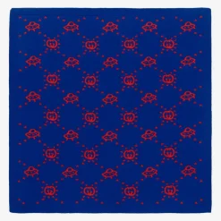 Gucci Blue Wool Knitted Interlocking G Blanket (85cm) Outlet