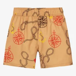 Mini Rodini Boys Beige Nautical Swim Shorts Outlet