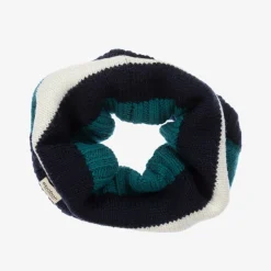 Boboli Boys Blue & White Striped Knitted Snood Clearance