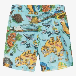 Rock Your Baby Boys Blue Cotton Australia Shorts