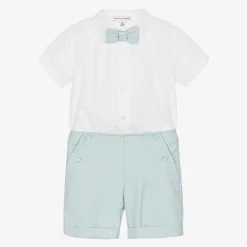 Beatrice amp; George Boys Blue Cotton Shorts Set Online