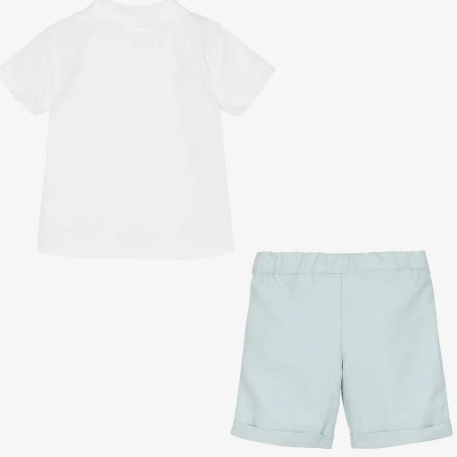 Beatrice amp; George Boys Blue Cotton Shorts Set Online