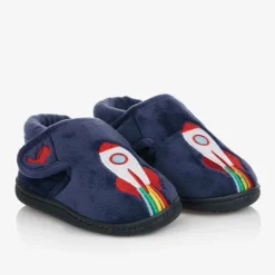 Chipmunks Boys Blue Rocket Velcro Slippers Online