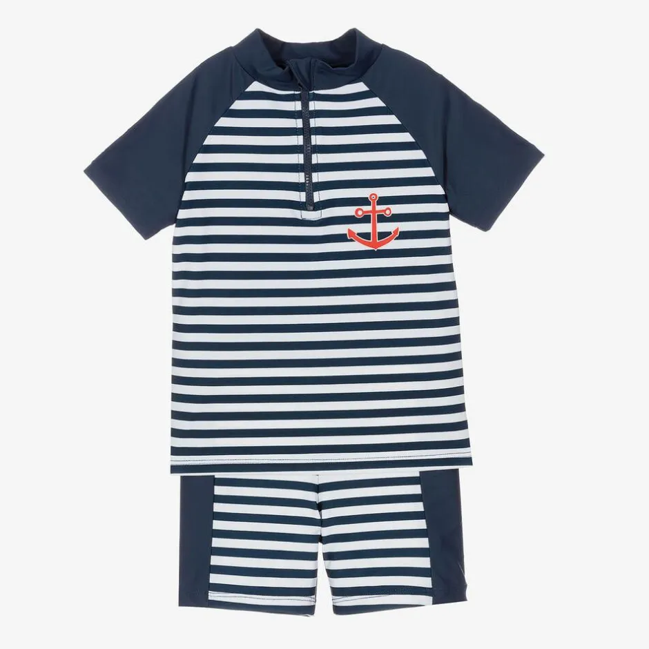 Playshoes Boys Blue Swim Shorts Set (UPF50+) Discount