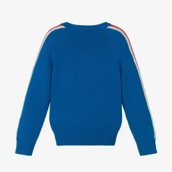 MC2 Saint Barth Boys Blue Wool & Cashmere Peanuts© Jumper New