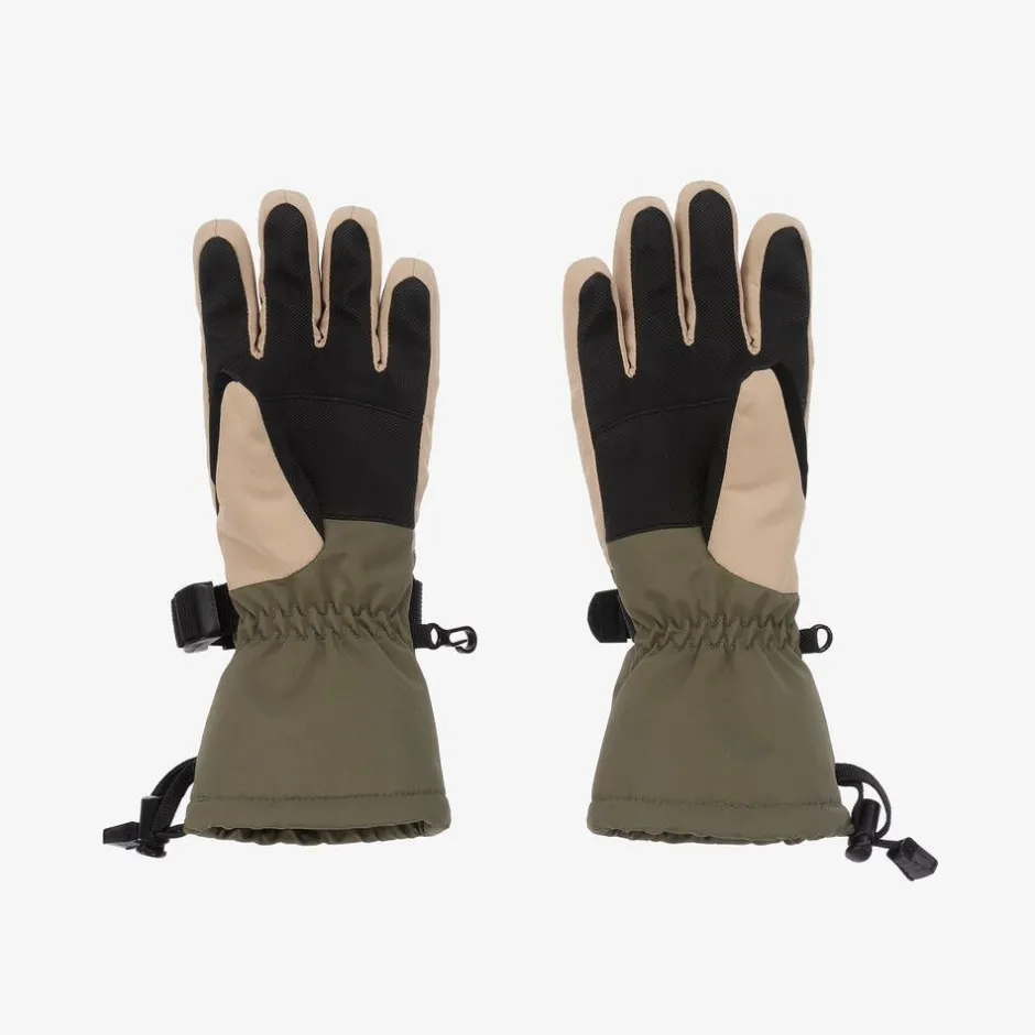 Bonpoint Boys Green & Orange Padded Ski Gloves Best