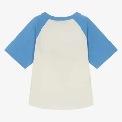 Rock Your Baby Boys Ivory & Blue Cotton Car T-Shirt Clearance