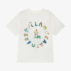 Stella McCartney Kids Boys Ivory Cotton Magic T-Shirt New