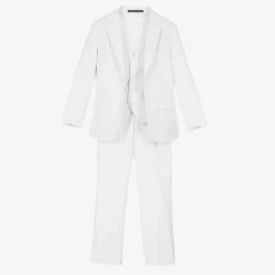 Romano Boys White Twill Suit Sale