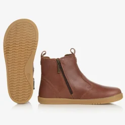 Bobux Kid + Brown Leather Ankle Boots Discount