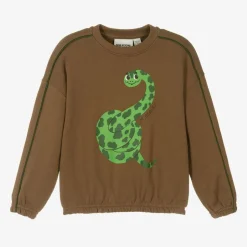 Mini Rodini Brown Organic Cotton Snake Sweatshirt Outlet