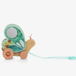 Moulin Roty Butterfly Pull Along Wooden Toy (16cm) Outlet