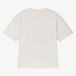 Calvin Klein Girls Beige Cotton T-Shirt Clearance