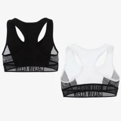 Calvin Klein Girls Black & White Bralettes (2 Pack) New