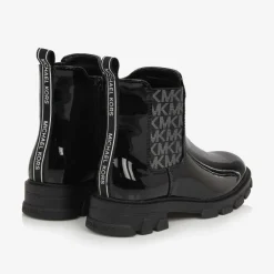 Michael Kors Kids Girls Black Patent Chelsea Boots Discount