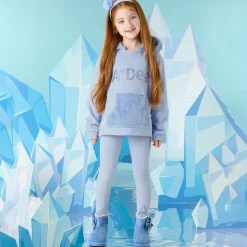 A Dee Girls Blue Hooded Cotton Leggings Set Best