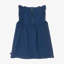 Petit Bateau Girls Blue Twill Dress Sale