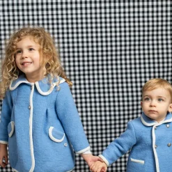Foque Girls Blue Wool Coat Online