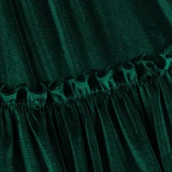 Foque Girls Green Velour Dress Sale