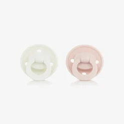 Elodie Girls Ivory & Pink Binky Bundle Dummies (2 Pack) PowderPink Hot