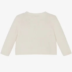 Bonpoint Girls Ivory Cashmere Cardigan