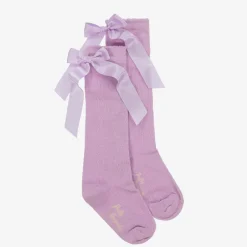 Pretty Originals Girls Lilac Cotton Bow Socks Best