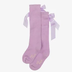 Pretty Originals Girls Lilac Cotton Bow Socks Best