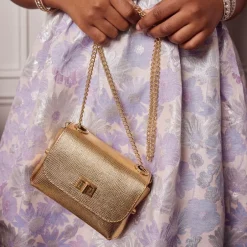 Zaccone Girls Metallic Gold Shoulder Bag (14cm)