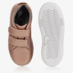 Bobux Kid + Girls Metallic Pink Leather Trainers Outlet