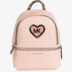 Michael Kors Kids Girls MK Logo Backpack (29cm) Clearance