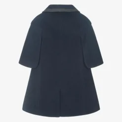 Patachou Girls Navy Blue Felted Coat