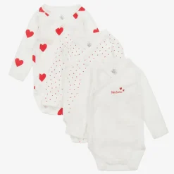 Petit Bateau Girls Organic Cotton Bodyvests (3 Pack) Clearance