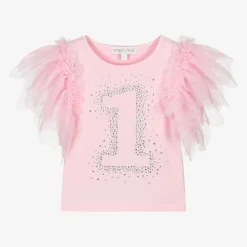 Angels Face Girls Pink Cotton 1st Birthday T-Shirt Fairypink Hot