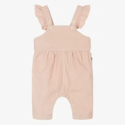 Petit Bateau Girls Pink Organic Cotton Dungarees Best