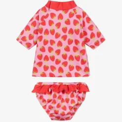 Mitty James Girls Pink Strawberry Tankini (UPF 50+) Best