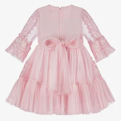 Beau KiD Girls Pink Tulle & Lace Dress New