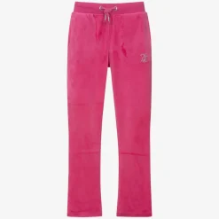Juicy Couture Girls Pink Velour Flared Joggers Online